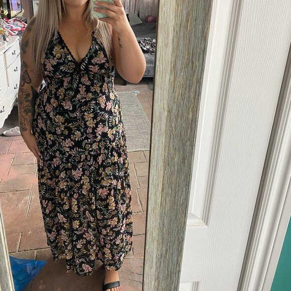 Andrea Halter Maxi Dress | Black Multi Floral BNWT - Picture 4 of 4